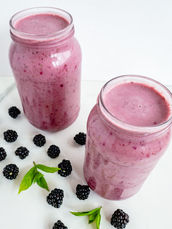 Easy Blackberry And Banana Smoothie - The Simpler Kitchen